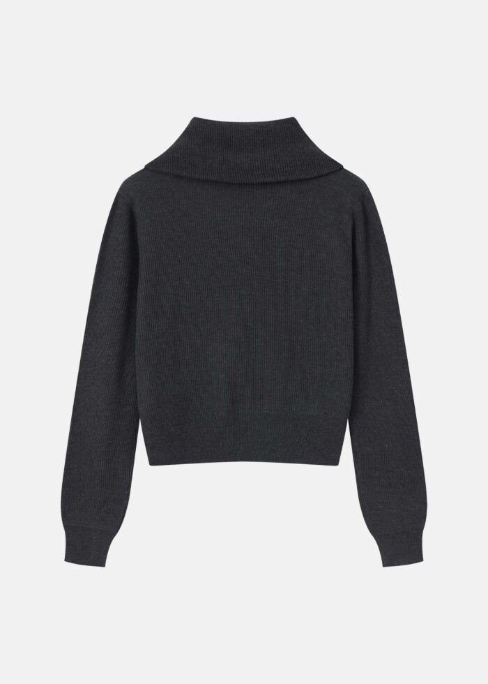 Women Knitted Striped Fabric Blouse - Image 6
