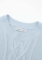 Women Knitted Embroidery Fabric Blouse - Image 2