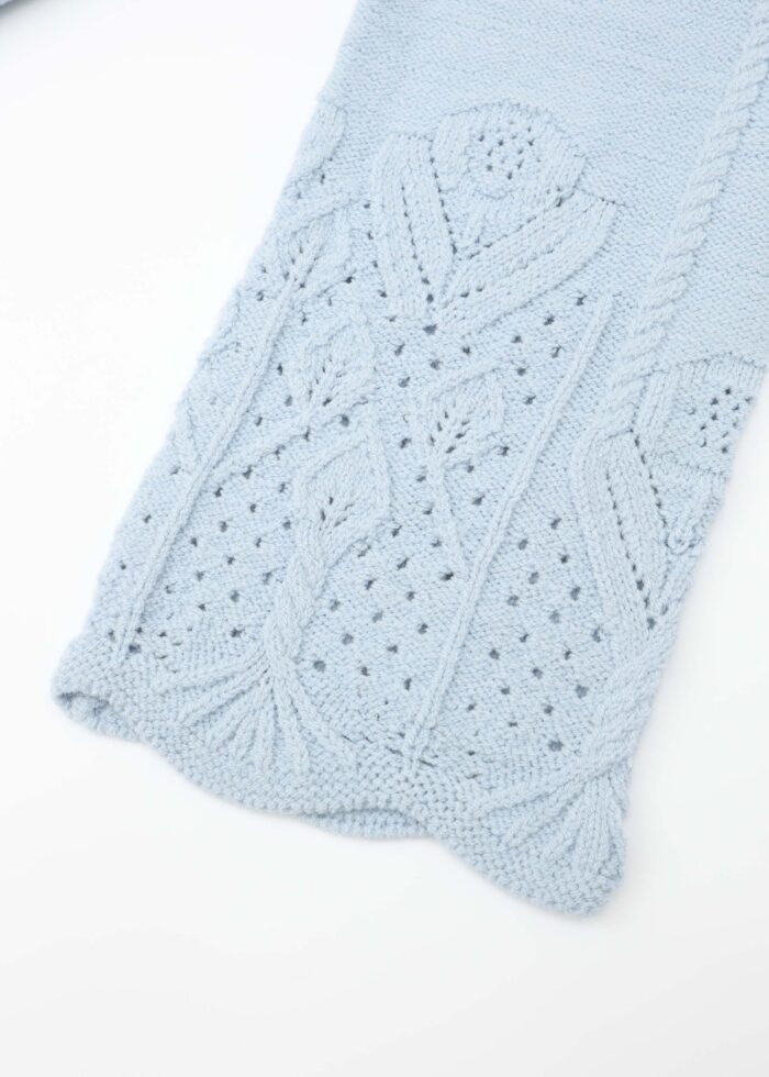 Women Knitted Embroidery Fabric Blouse - Image 4