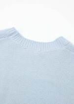 Women Knitted Embroidery Fabric Blouse - Image 5