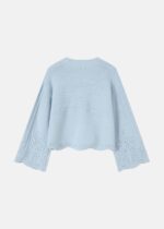 Women Knitted Embroidery Fabric Blouse - Image 6