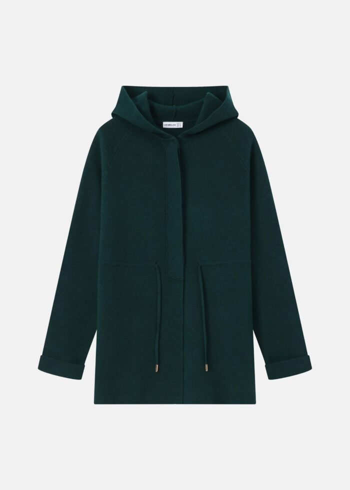 Women Knitted Plain Long Jacket - Image 1
