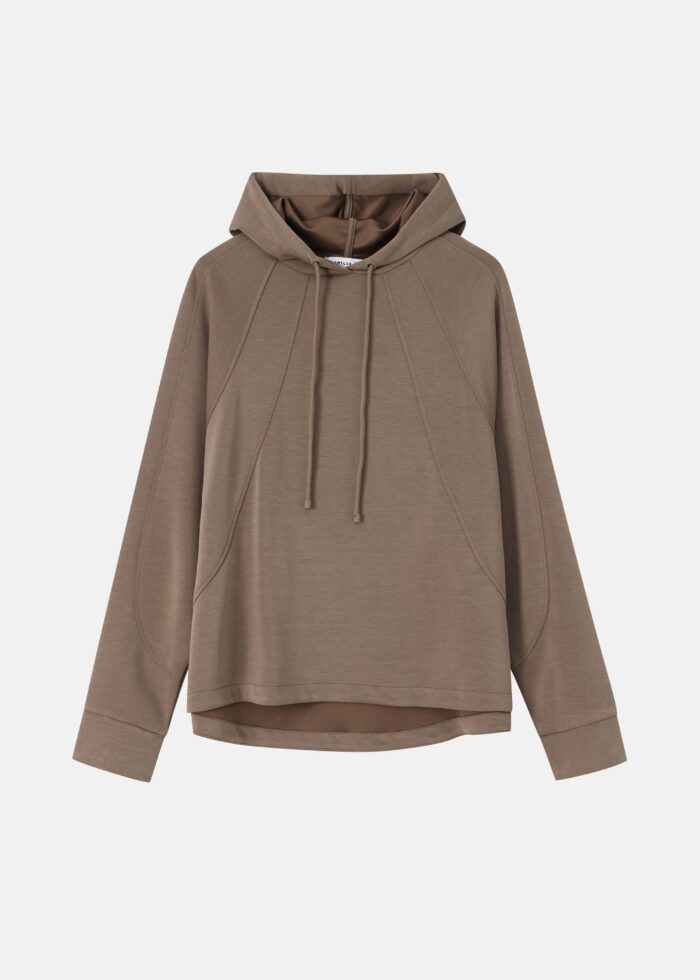 Women Plain Scuba Fabric Hoodie - Image 1