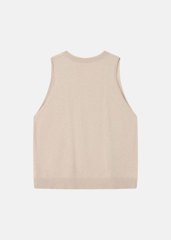 Women Knitted Plain Vest - Image 7