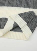 Women Knitted Patterned Fabric Blouse - Image 4