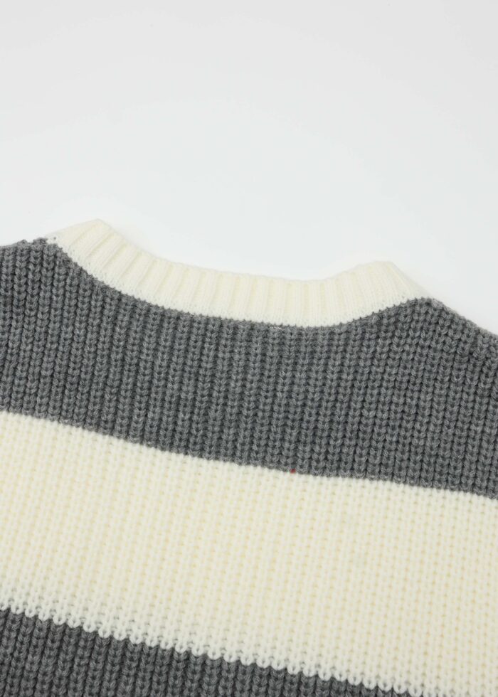 Women Knitted Patterned Fabric Blouse - Image 5