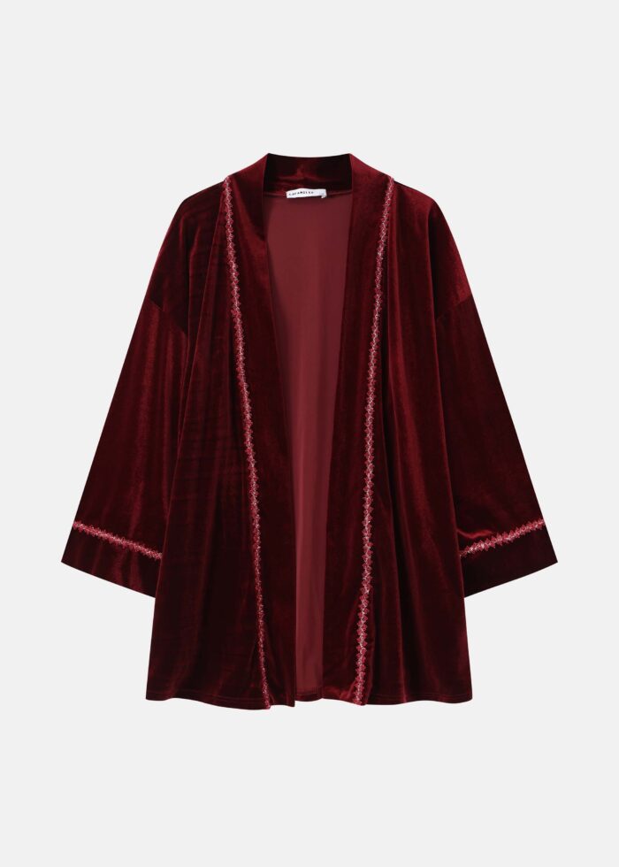 Women Velvet Cardigan - Image 1