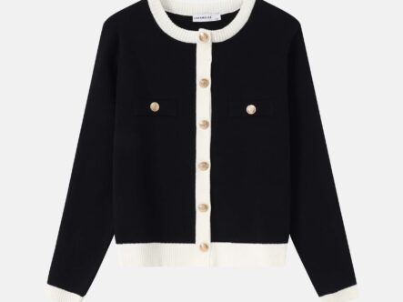 Women Color-Block Knitted Jacket