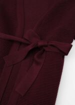 Women Knitted Striped Fabric Cardigan - Image 3