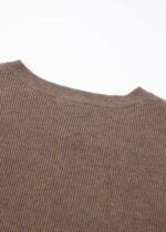 Women Knitted Striped Fabric Jacket - Image 6