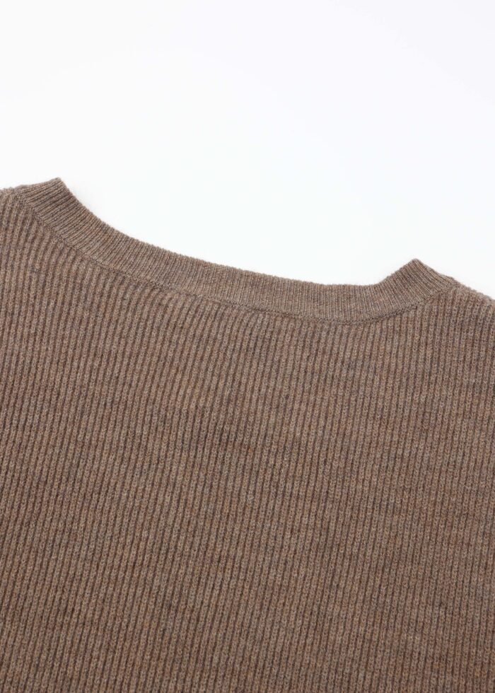 Women Knitted Striped Fabric Jacket - Image 6