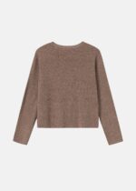 Women Knitted Striped Fabric Jacket - Image 8