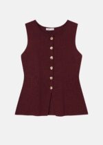Women Knitted Plain Vest