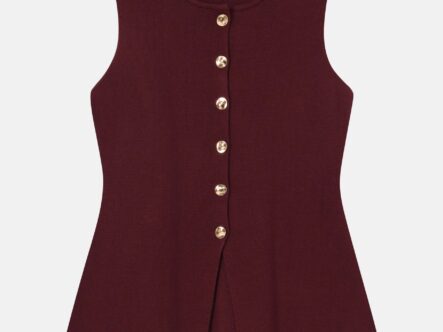 Women Knitted Plain Vest