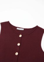 Women Knitted Plain Vest - Image 2