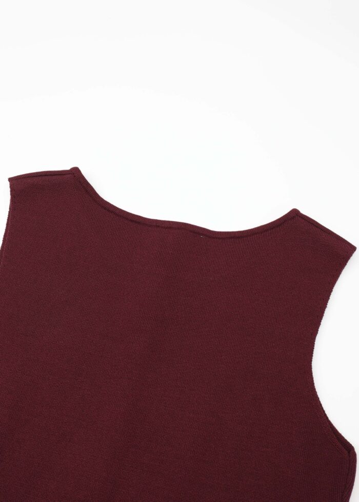 Women Knitted Plain Vest - Image 6