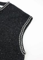 Women Knitted Glittery Fabric Cardigan - Image 3