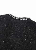 Women Knitted Glittery Fabric Cardigan - Image 6