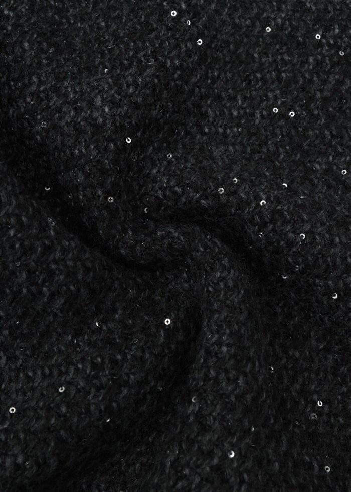 Women Knitted Glittery Fabric Cardigan - Image 7