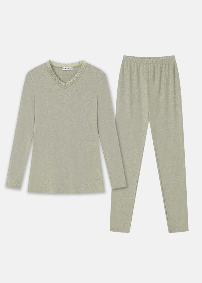 Women Plain Two-Pieces Pajama - Image 1
