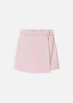Kids Girl Leather Skirt-Short