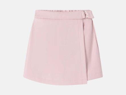 Kids Girl Leather Skirt-Short