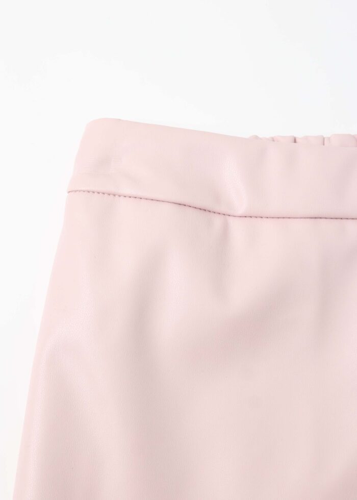 ⁦Kids Girl Leather Skirt-Short⁩ - الصورة ⁦3⁩