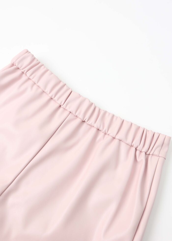⁦Kids Girl Leather Skirt-Short⁩ - الصورة ⁦5⁩