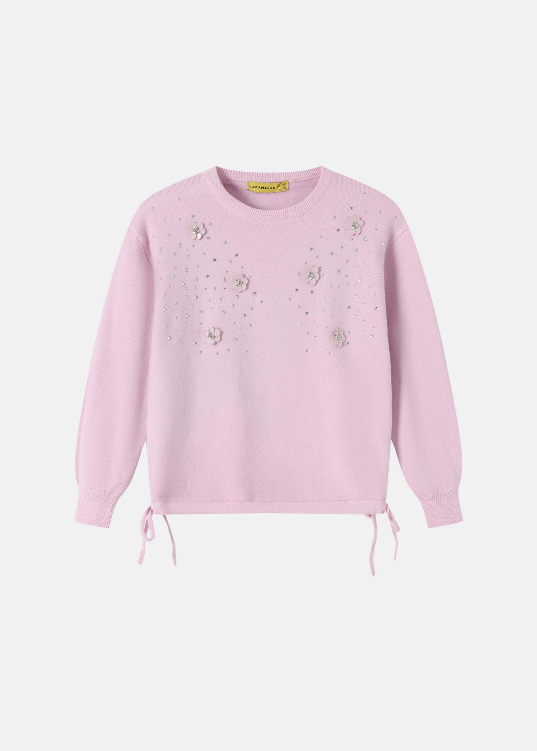 6225416002915-a Kids Girl Flowers Decor Blouse - Image 1