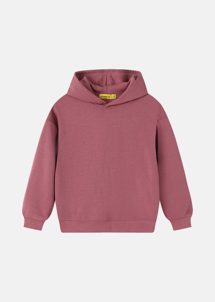 ⁦Kids Girl Plain Hoodie⁩ - الصورة ⁦1⁩