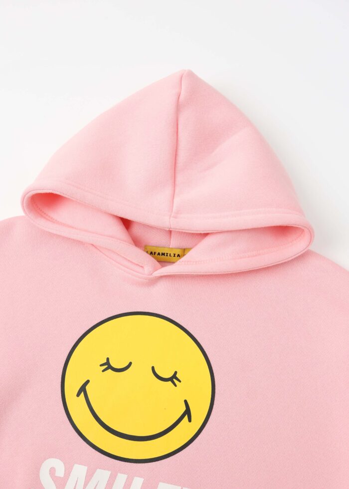 ⁦Kids Girl "Smiley World" Hoodie⁩ - الصورة ⁦2⁩