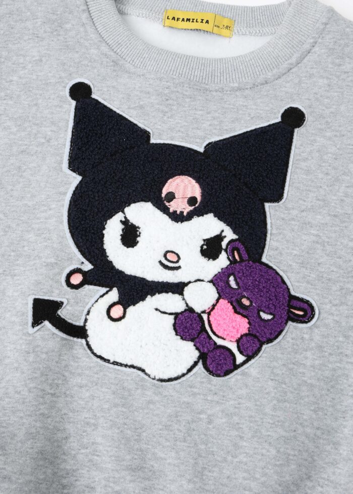 ⁦سويتشيرت أطفال بناتي "Kuromi"⁩ - الصورة ⁦3⁩