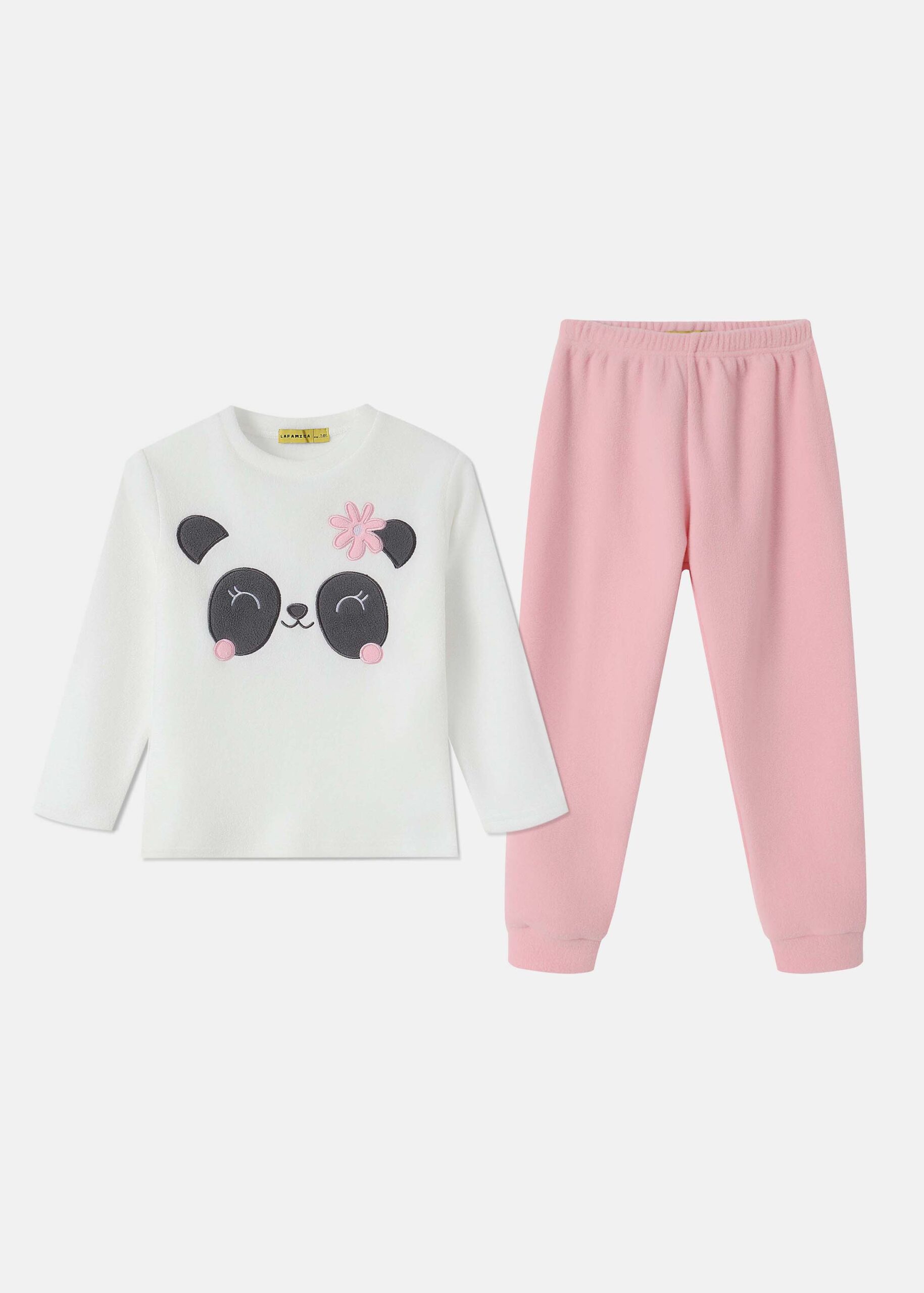 6225424023102-a Kids Girl Panda Design Two-Pieces Pajama - Image 1