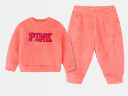 بيجامة أطفال بيبي بناتي قطعتين "Pink"