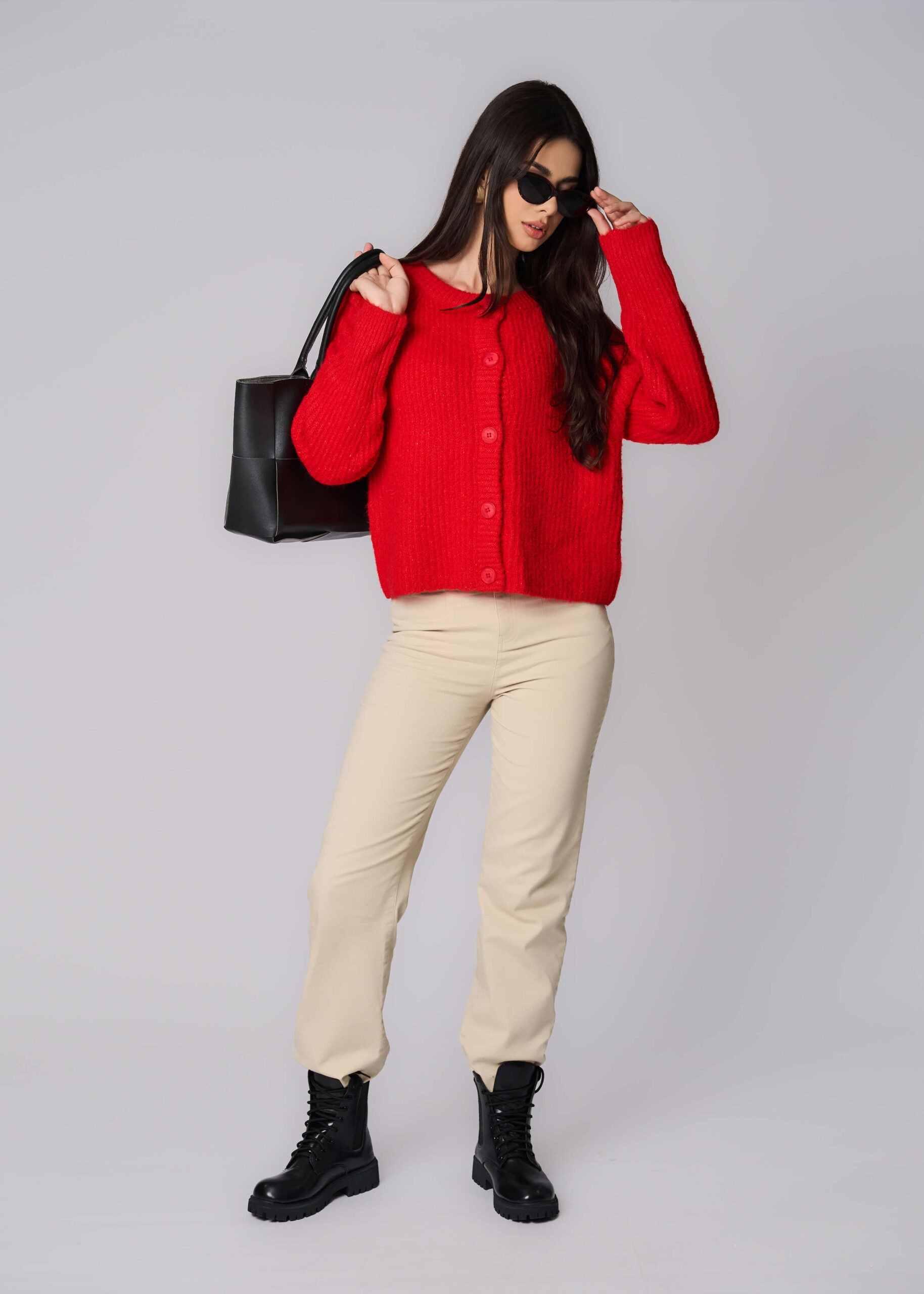 6225222026712-x Women Knitted Striped Fabric Jacket - Image 1