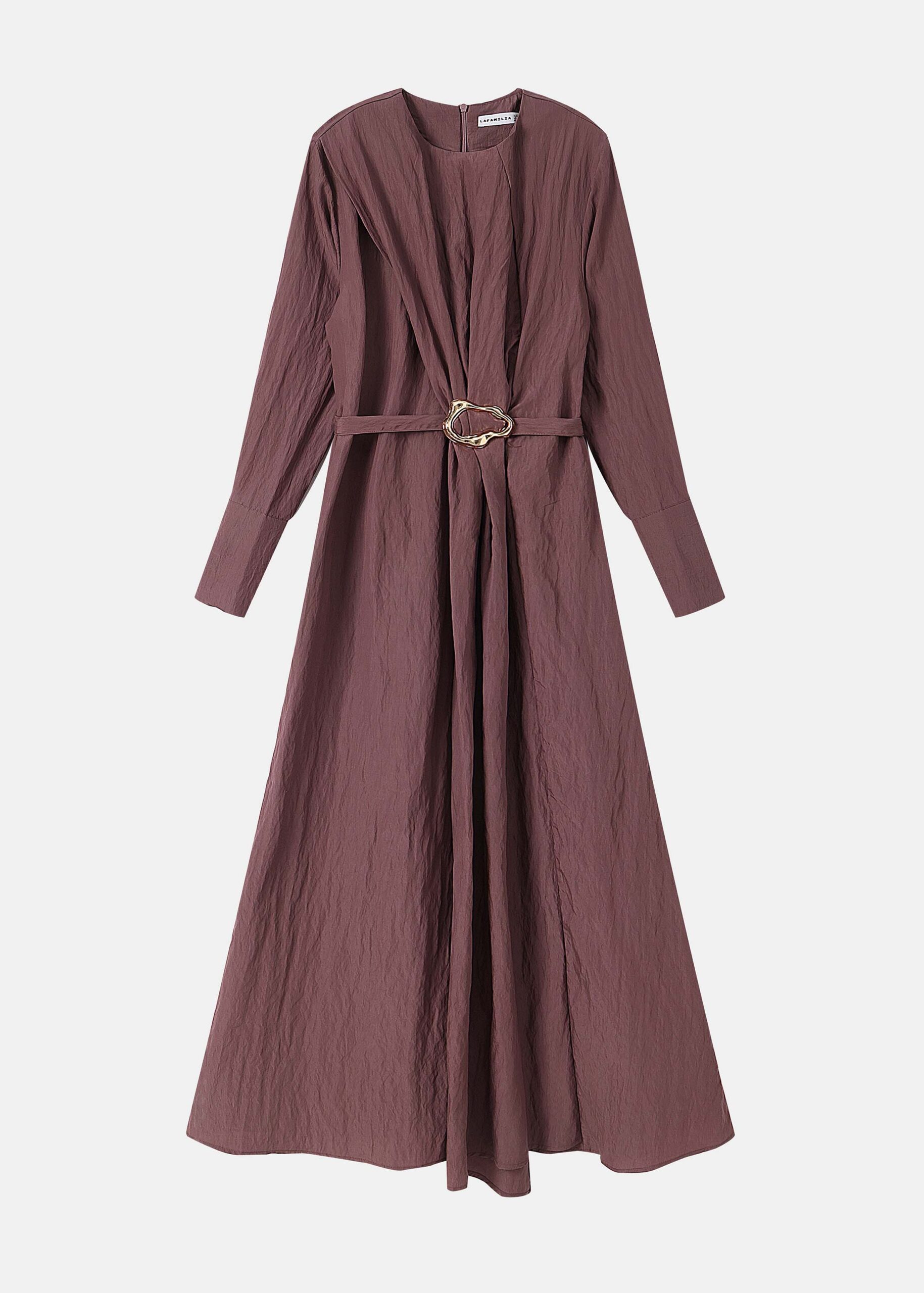 6126209013412-a Women Belted Maxi Dress - Image 1