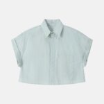 Women Striped Cropped Shirt