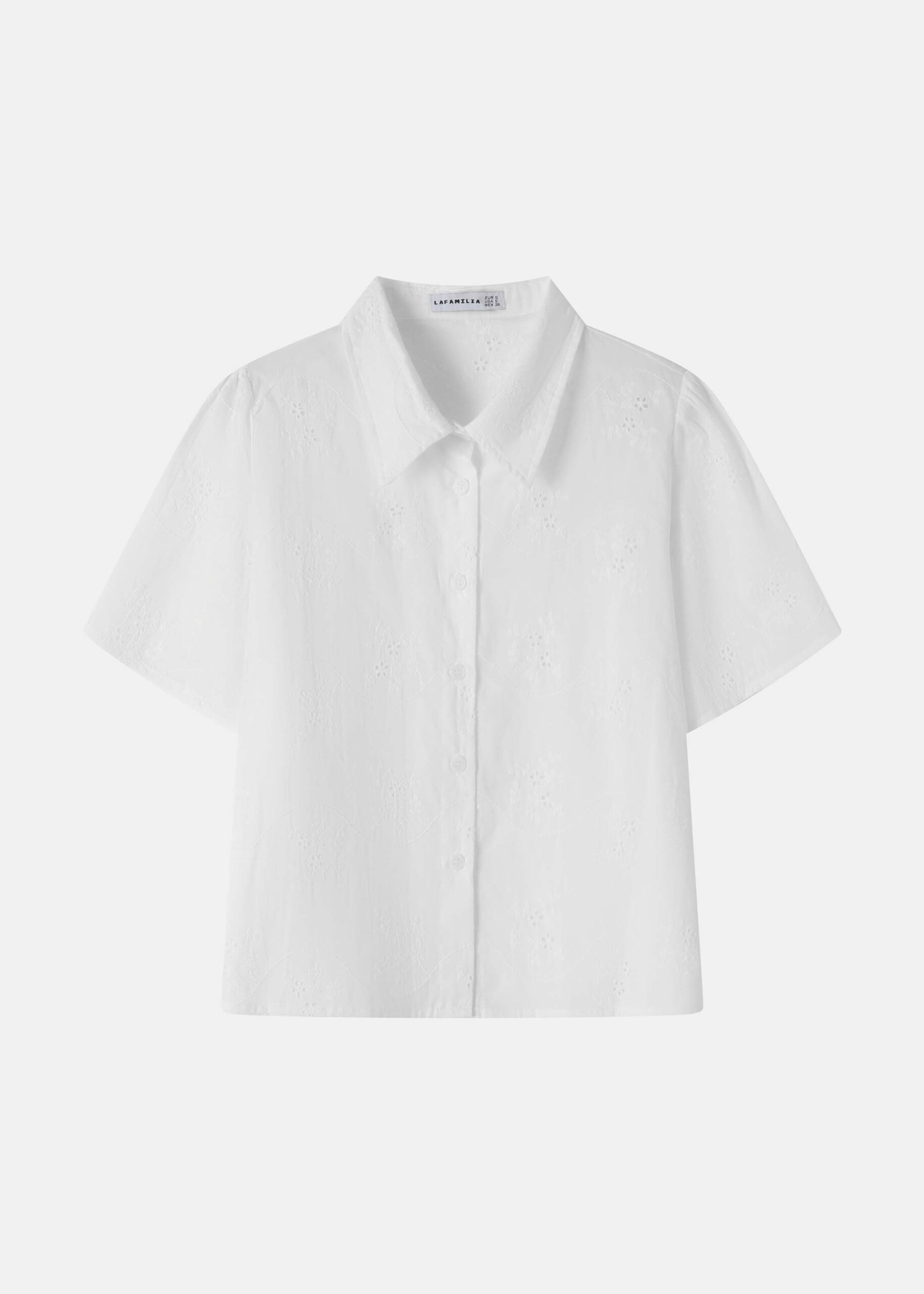 6126204057902-a Women Embroidered Short Sleeves Shirt - Image 1