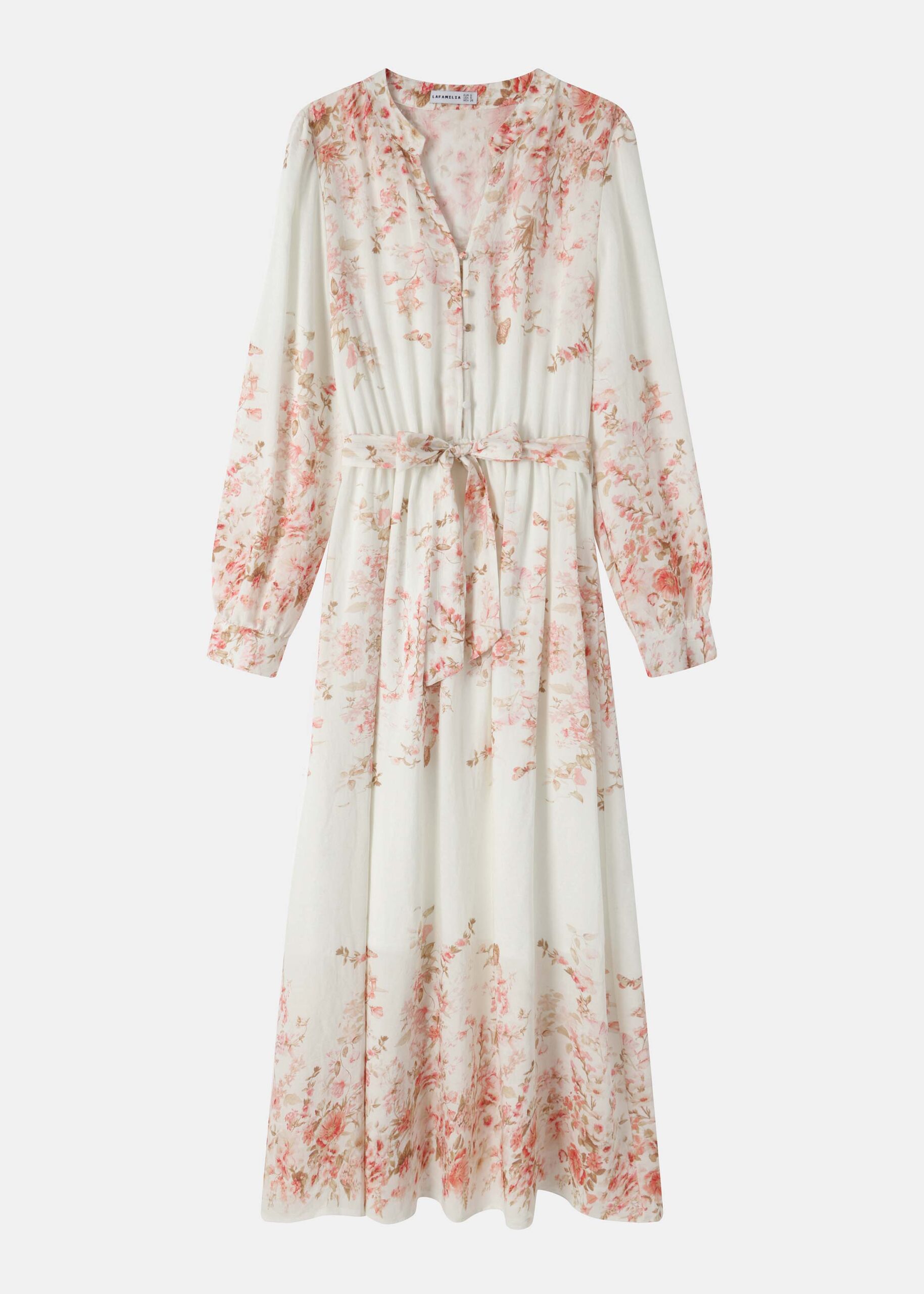 6126209022213-a Women Floral Belted Maxi Dress - Image 1