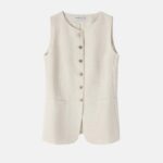 Women Sleeveless Buttoned Vest