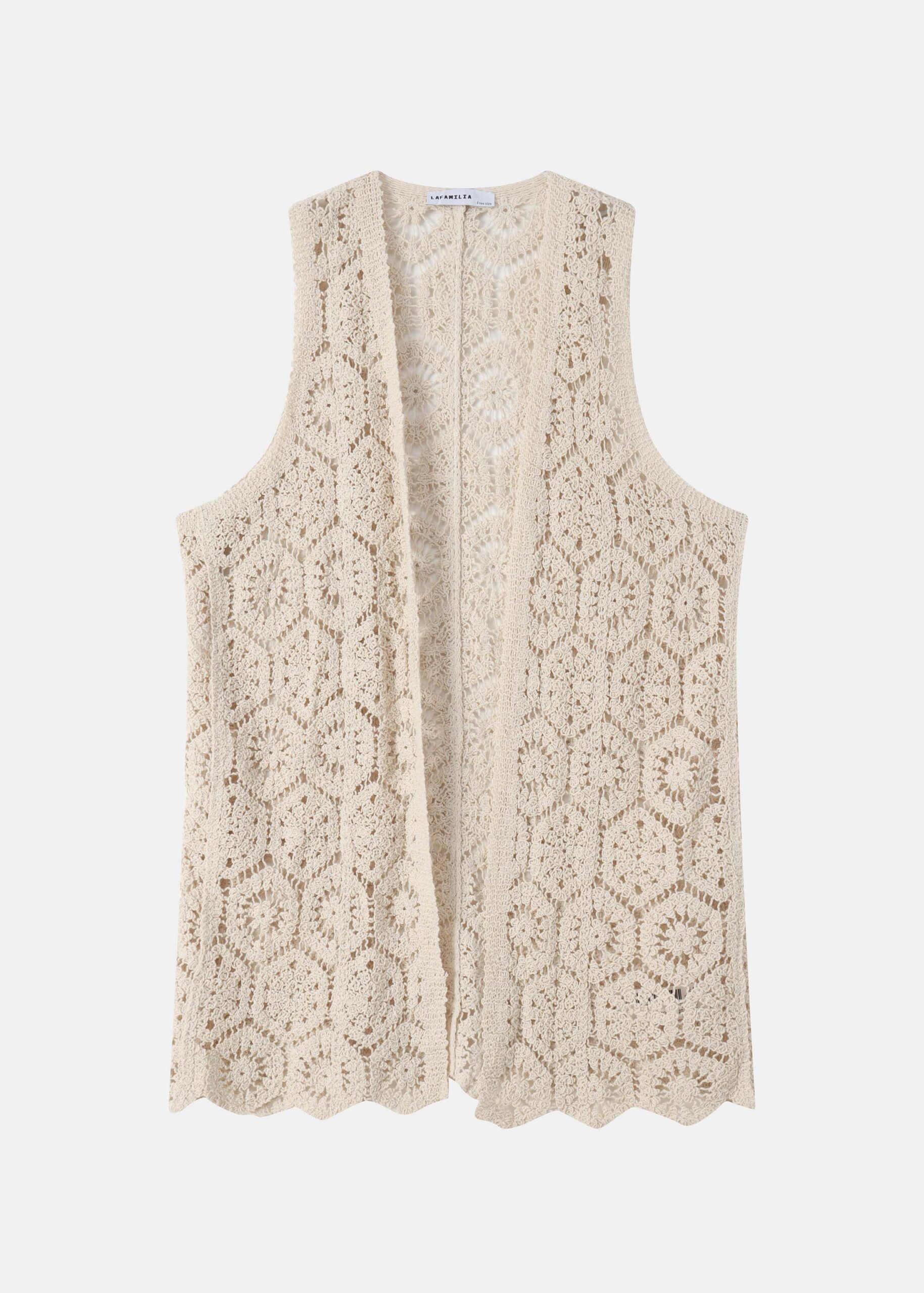 6126222047103-a Women Crochet Vest - Image 1