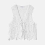 Women Crochet Cropped Vest