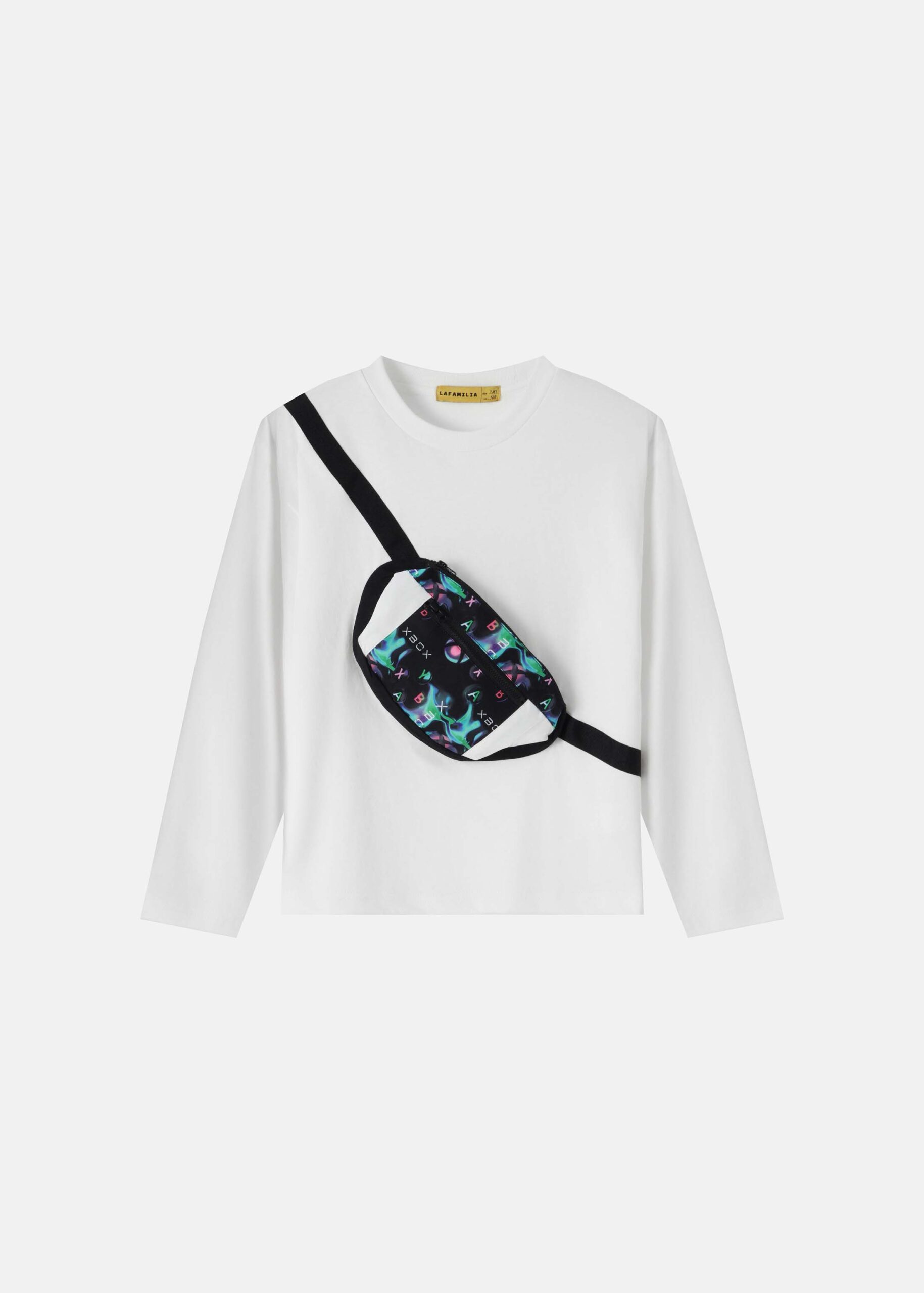 6126316005902-a Kids Boy Built-in Crossbody Bag Blouse - Image 1
