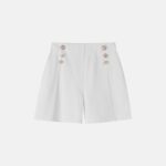 Kids Girl Buttons Decor Short
