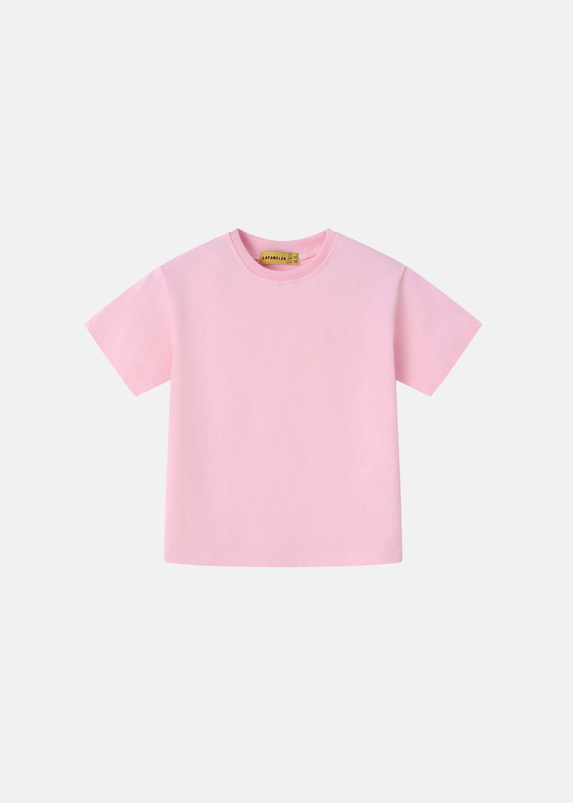 6126416022131-a Kids Girl Plain Basic T-Shirt - Image 1