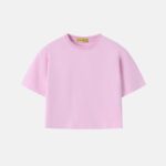Kids Girl Plain Cropped T-Shirt