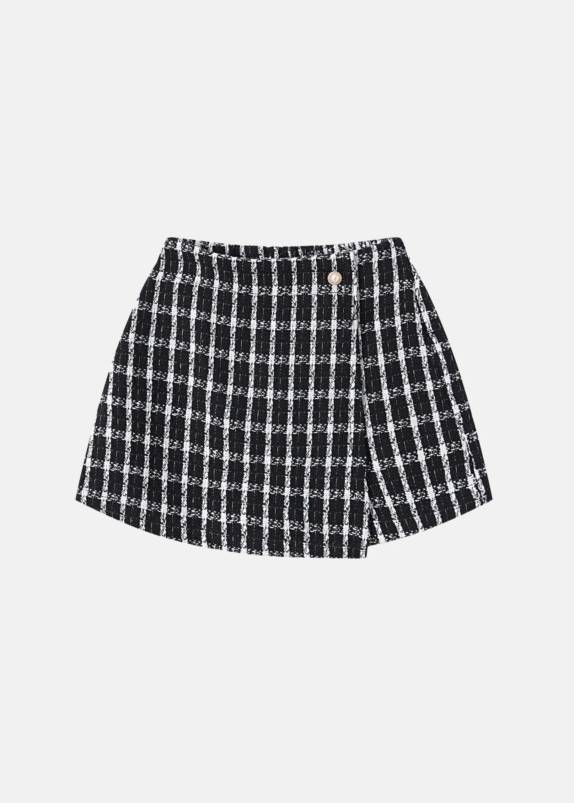 6126449016701-a Kids Girl Checkered Skirt-Short - Image 1
