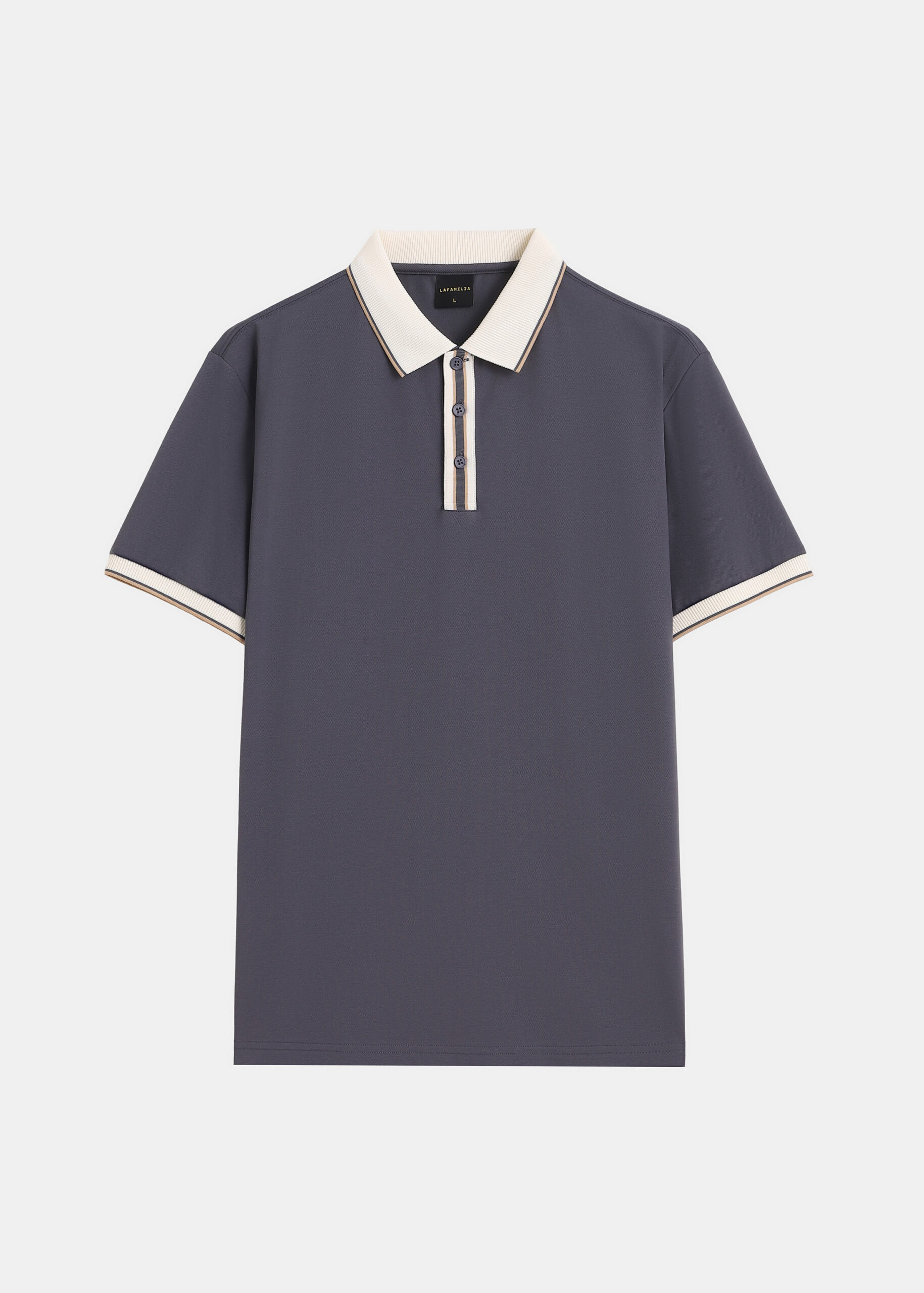 6126116012319-a Men Color-Block Polo Shirt - Image 1