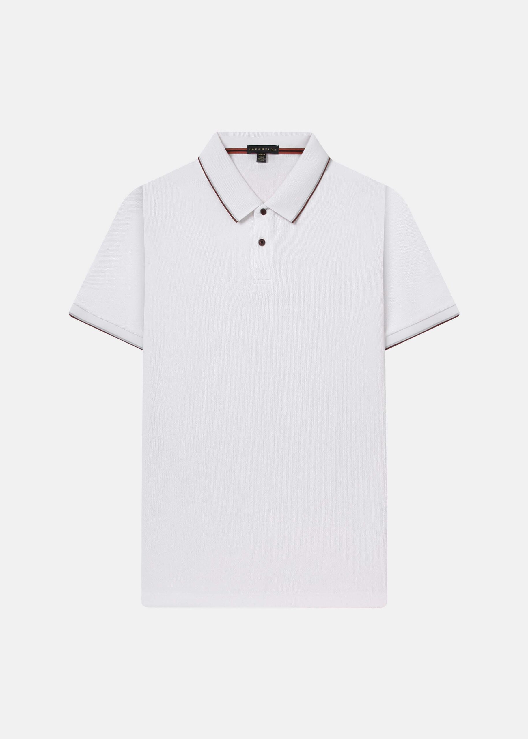 6126116025502-a Men Textured Polo Shirt - Image 1