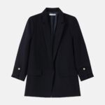 Women Blazer with Rolled Up Sleeves